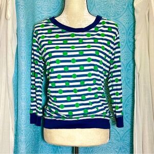 Anthropologie Porridge Gabby Striped & Polk-a-dot Top